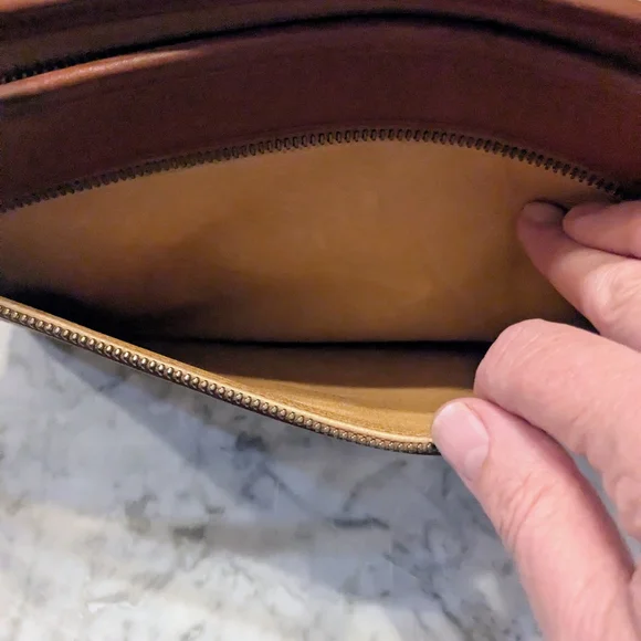 MCM Cognac Visetos Toiletry Bag